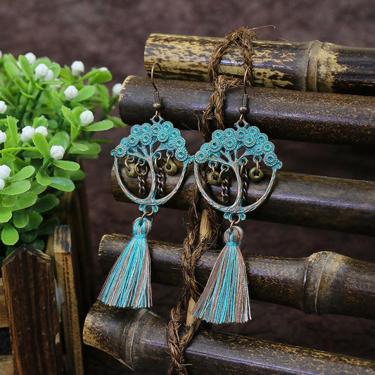 Boho Tree Tassel Dangle Earrings Women Party Wedding Jewelry Dangle Gifts