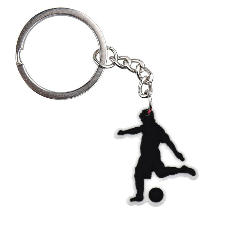 Figure Soccer Keychain Party Gift Cute Keyring Cartoon DIY Jewelry Souvenir