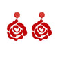Blooming Rose Drop Earrings Women Travel Fashion Cartoon Earrings Creative