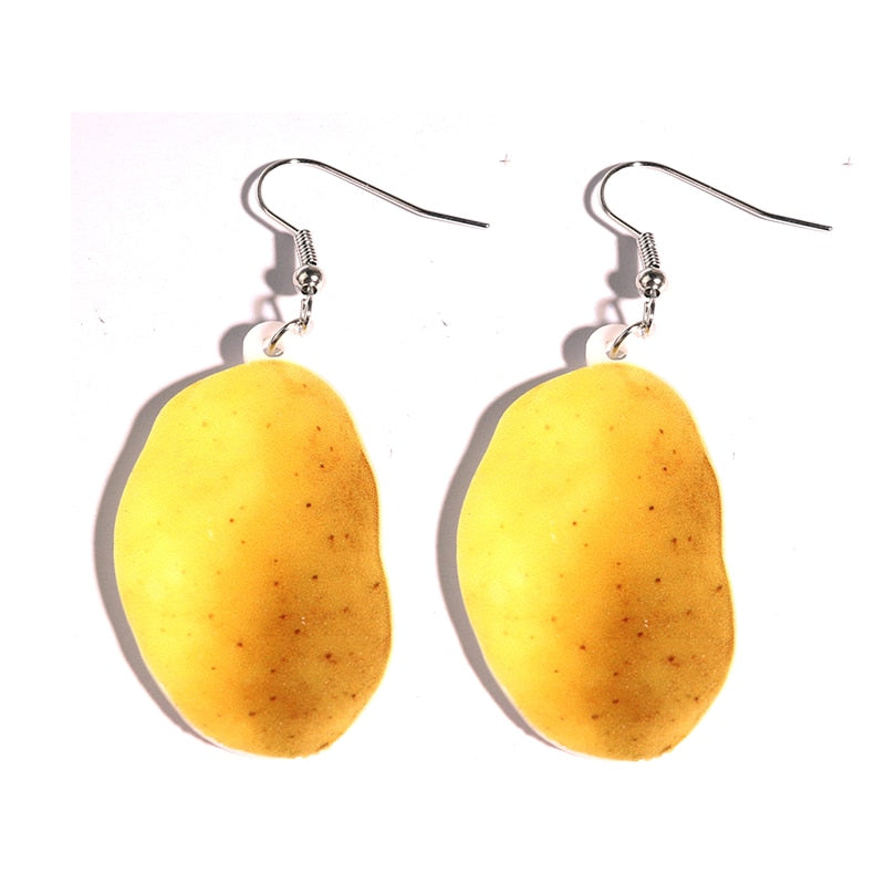 Potato Vegetable Drop Earrings Women Creativity Jewelry Cute Earring Girls Gift