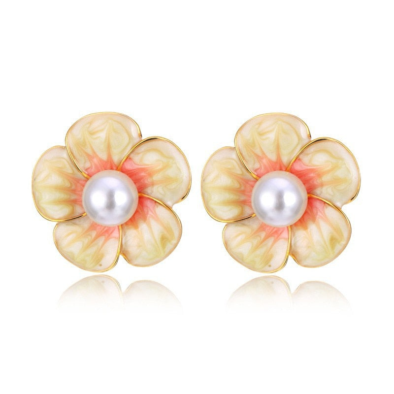 3D Flower Fashion Earrings Minimalist Creative Style Ear Studs Earrings