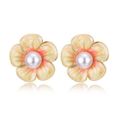 3D Flower Fashion Earrings Minimalist Creative Style Ear Studs Earrings