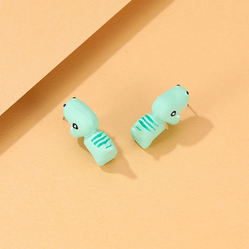 6 Styles Animal Cartoon Cute Ear Studs Female Jewelry Fun Gift Accessories