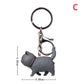 9 Colors Cute Cartoon Cat Pendant Keychain Fashion Bag Charms Ornament for Men