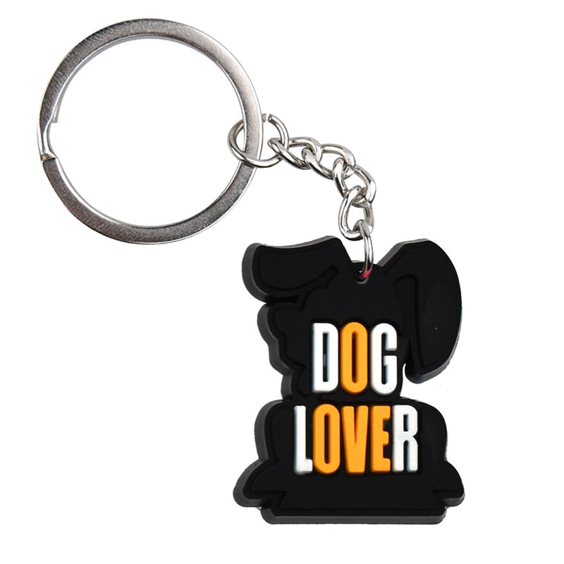 16 Styles PVC Cute Animal Cartoon Keychain Lovely Mini Dog Design Key Holder Fit