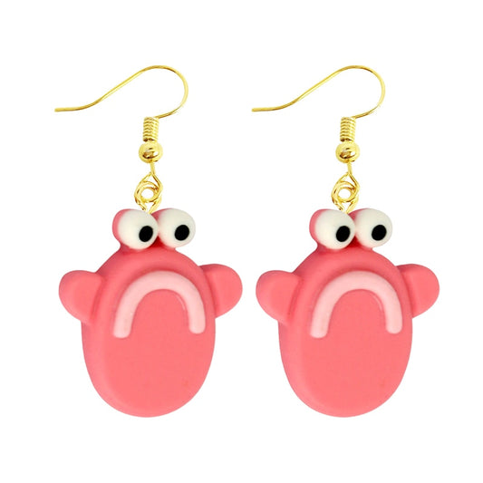Pink Sad Sea Fish Dangle Earrings Women Gifts Earring Cute Girls Eardrop Jewelry