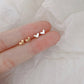 Mini Small Love Heart Stud Earrings For Women Metal Jewelry Trendy Tiny Ear