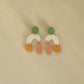 18 Styles Colorful Graffiti Geometric Oval Square Dangle Earrings Women Travel