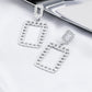 Rectangular Chain Patter Dangle Earrings Women Girl Fashion Trendy Jewelry