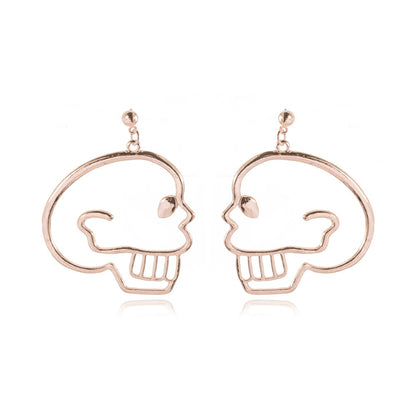 Retro Abstract Skull Drop Earrings Women Travel Fashion Cartoon Earrings