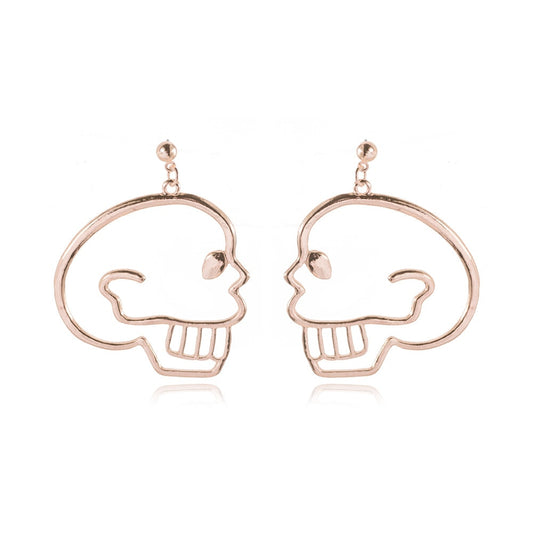 Retro Abstract Skull Drop Earrings Women Travel Fashion Cartoon Earrings