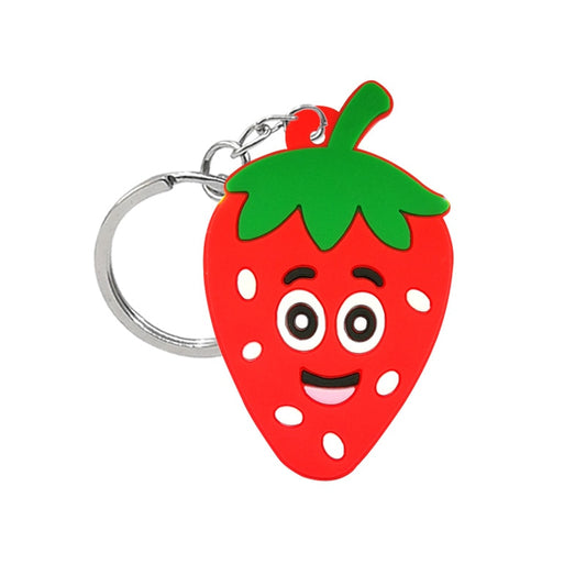 Strawberry PVC Keychain Cartoon Decoration Charms Key Accessories Party Gift