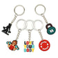 18 Styles Cartoon PVC Keychain Strength Sports Barbell Dumbbell Weight Fitness
