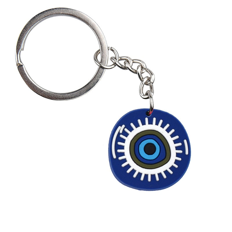 29 Styles Lucky Evil Eye Hand Hamsa Pendant Keychain Cartoon Key Holder Car