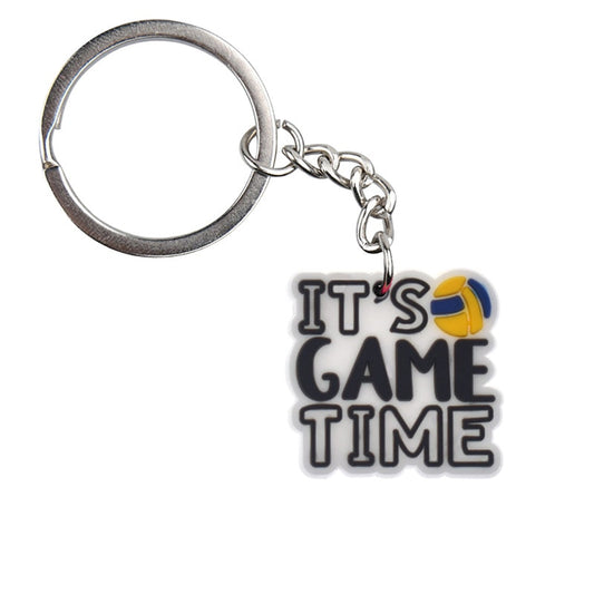 Its Game Time Volleyball keychain Cartoon Key Ring Anime Pendant Key Holder Art