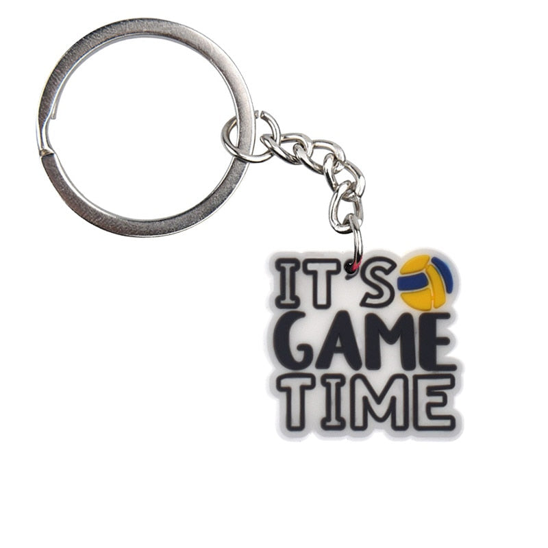 8 Styles PVC Volleyball Sport Fan Keychain Cartoon Key Ring Anime Pendant Key