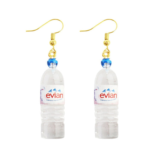 Water Bottle Funny Design Dangle Drop Earrings Women Fashion Creative Art Cute