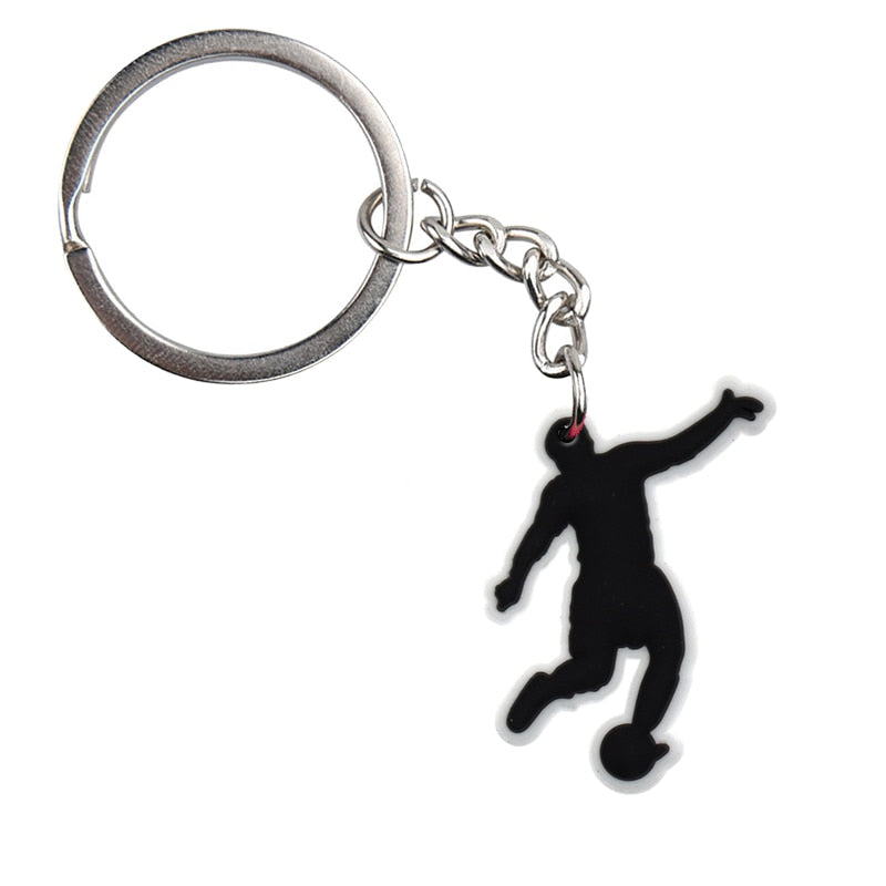 Soccer Player Figure Keychain Party Gift Cute Keyring Cartoon DIY Jewelry