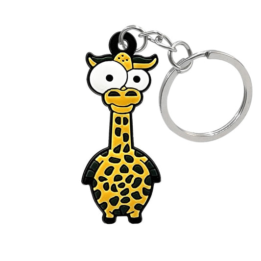 Funny Giraffe Keychain Cute Key Holder Cartoon Keyring Fashion Charm Jewelry