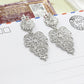 Silvery Hollow Out Geometric Pattern Lady Cute Dangle Earrings for Women Jewelry