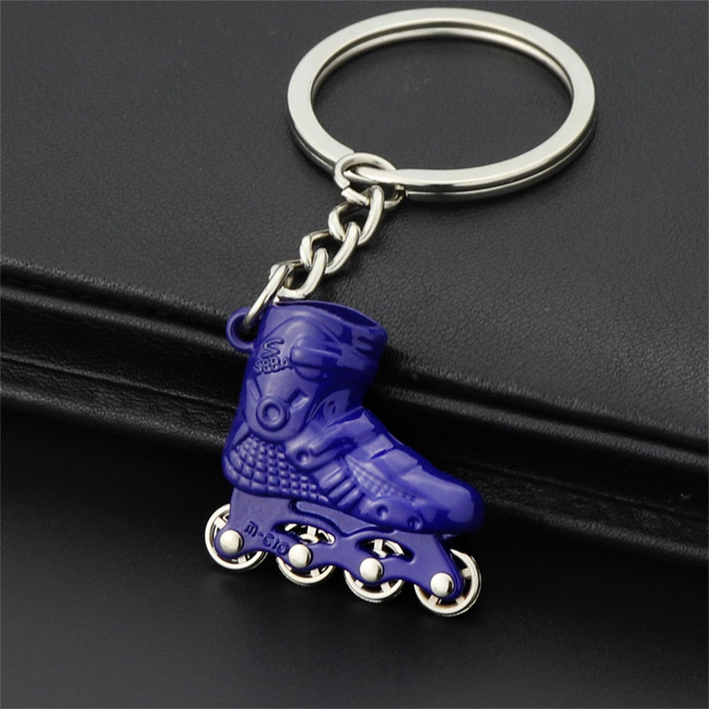 4 Styles Simulation Skates Keychain Toy Keyring Exquisite Bag Pendant Skating