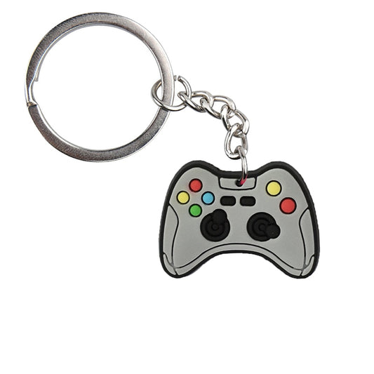 Creative Cartoon Grey Game Controller Soft PVC Rubber Keychain Keyring Women Bag