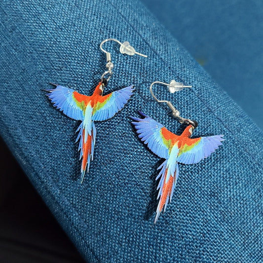 Flying Parrot Drop Earrings Hip Hop Women Party Gift Jewelry Ear Fashion Pendant