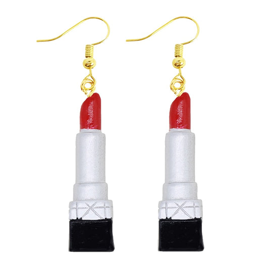 Creative Lipstick Drop Earrings Women Art Fashion Cartoon Earrings Creative