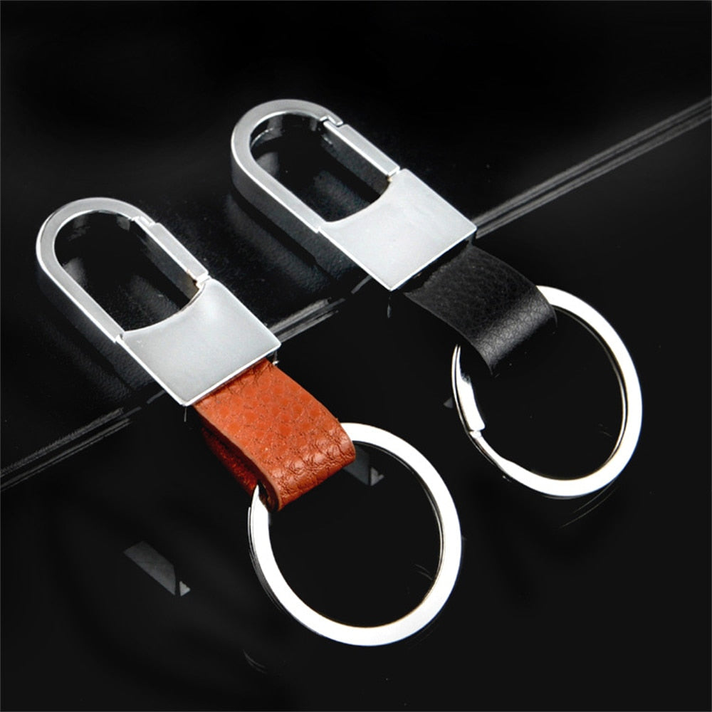 21 Styles PU Leather Keychains For Men Metal Waist Buckle Car Gentleman Business