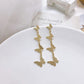 Layered Butterfly Drop Earrings for Fashion Stylish Jewelry Drop Earrings