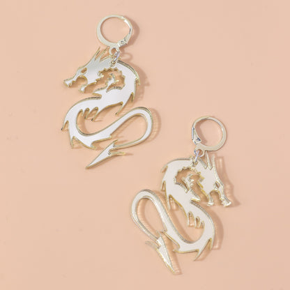 Acrylic Dragon Drop Earrings Women Travel Fashion Cartoon Earrings Creative