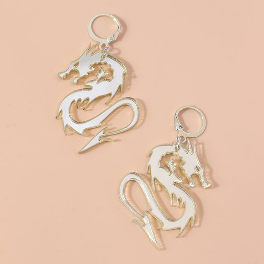 Acrylic Dragon Drop Earrings Women Travel Fashion Cartoon Earrings Creative