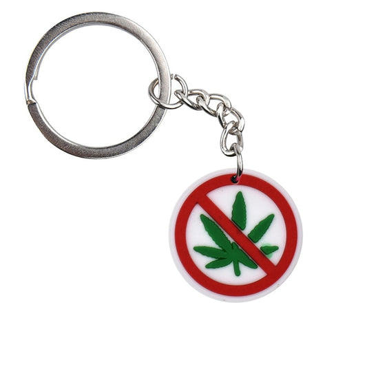 No Green Leaf Keychain Cartoon Creative Gift Key Holder Keyring Anime Souvenir