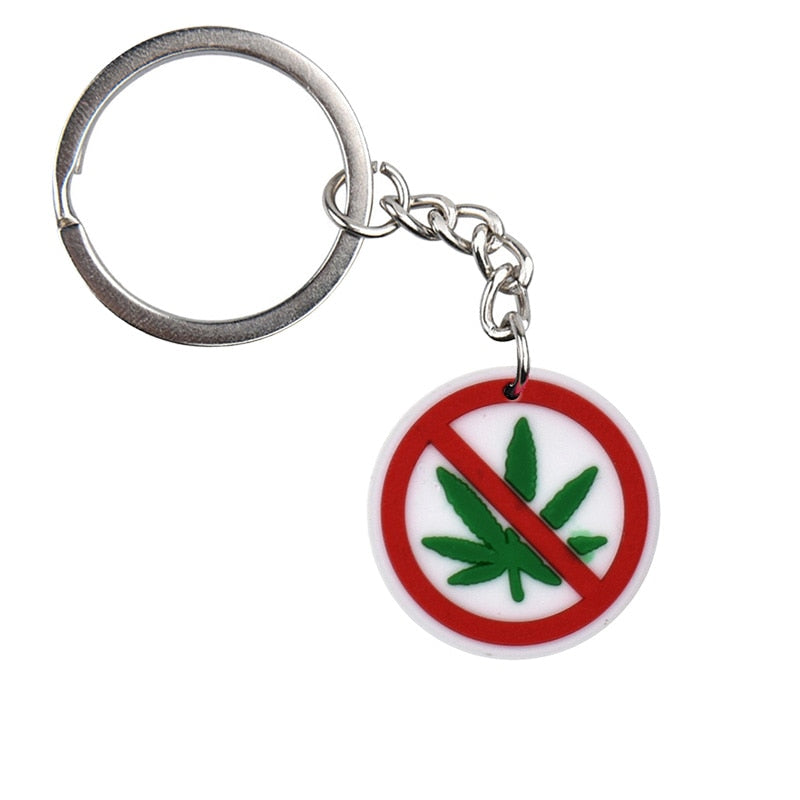 19 Styles Green Plant Design Hemp Leaf Creative Keychain Cartoon Creative Gift