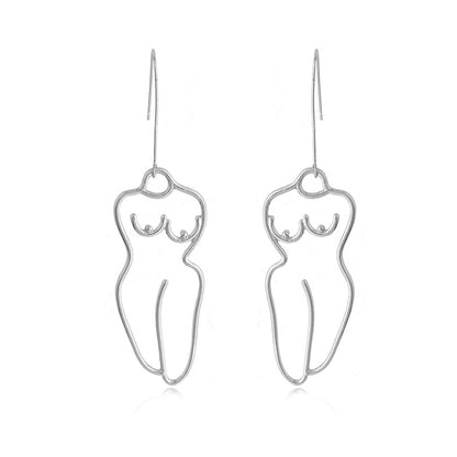 Abstract Hips Drop Earrings Women Travel Fashion Cartoon Earrings Creative