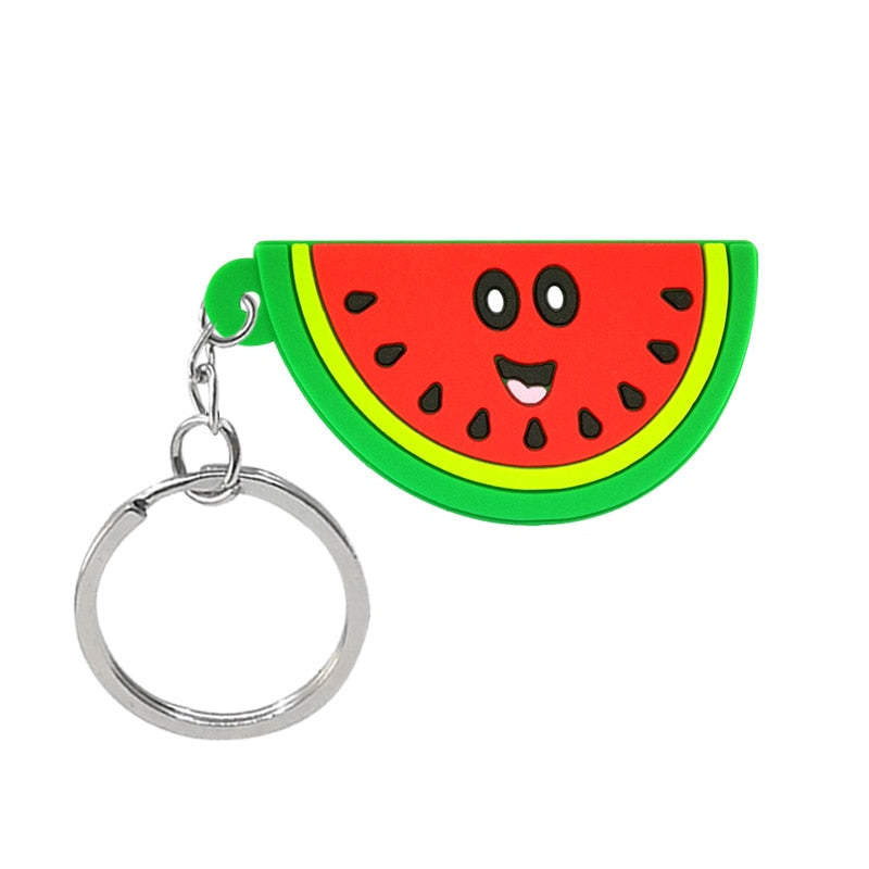 14 Styles PVC Cute Keychain Lovely Fruit Pineapple Cherry Car key Pendant