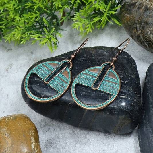 Textured Geometric Dangle Earrings Women Party Wedding Jewelry Dangle Gifts