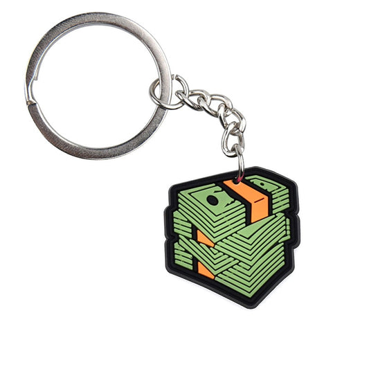 Stack Of Money Keychain Currency Key Ring Calculator Dollar Money Tree Purse Key