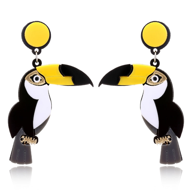 53 Styles Acrylic Fish Animal Bird Drop Earrings Women Travel Fashion Cartoon