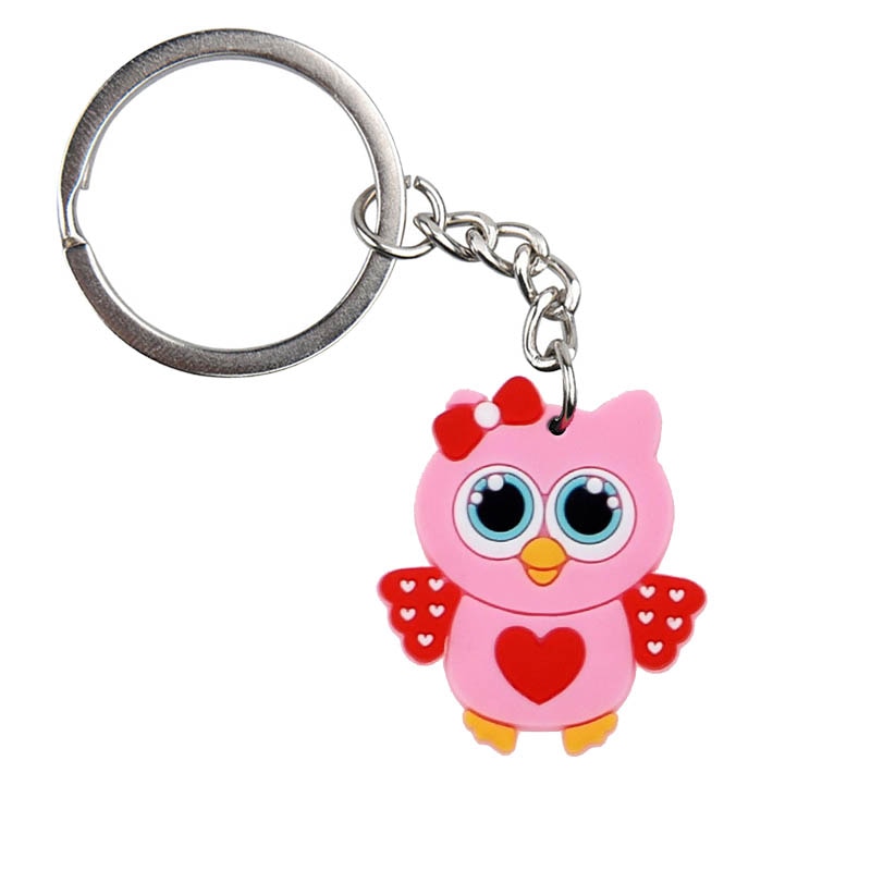 24 Styles Frog Tiger Chicken Panda Animals Cartoon Keychain Lovely Shape Key