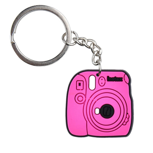 Pink Camera PVC Pink Keychain Keyring Cute Key Chain Keychains Bag Car Hanging