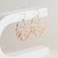 4 Colors Hollow Tropical Plant Leaf Drop Earrings Cartoon Ear Pendants