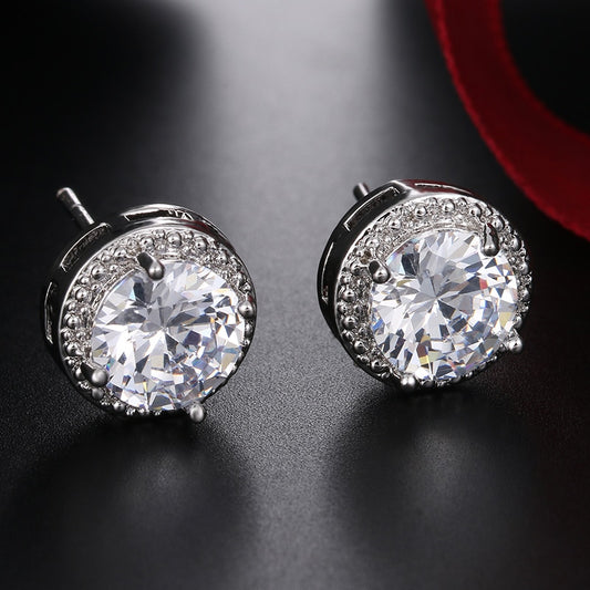 Elegant Rhinestone Ear Studs Earrings Female Fashion Earrings Jewelry Gifts