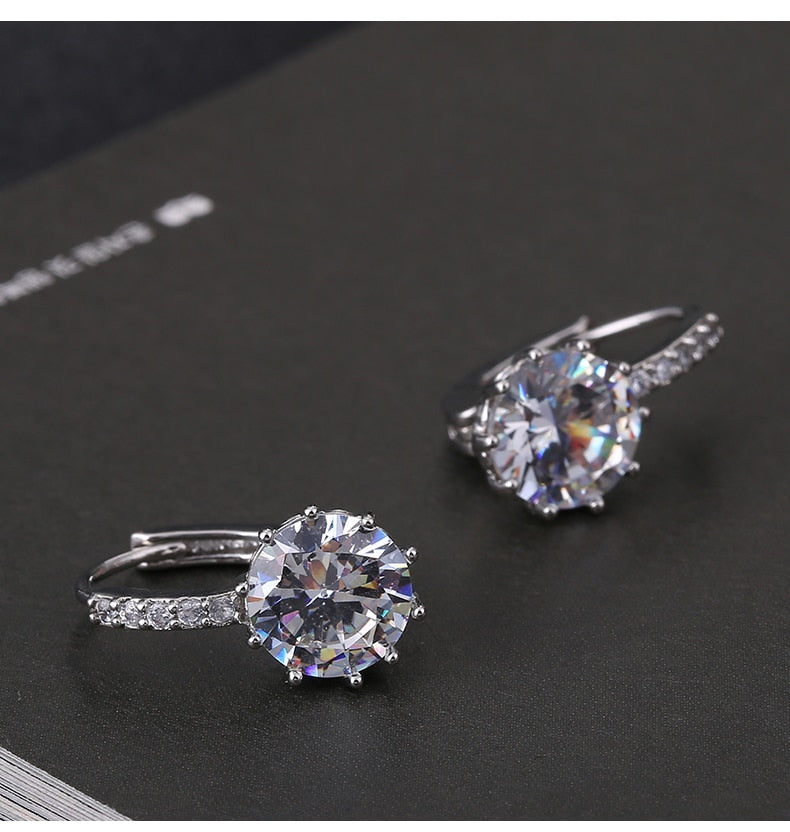 Crystal Ear Buckle Ear Studs Earrings Female Fashion Earrings Jewelry Gifts