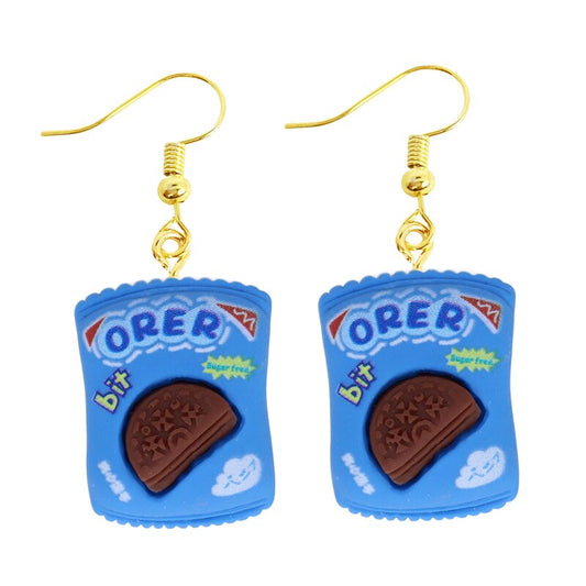 Cookie Drop Earrings Women Art Fashion Cartoon Earrings Creative Jewelry