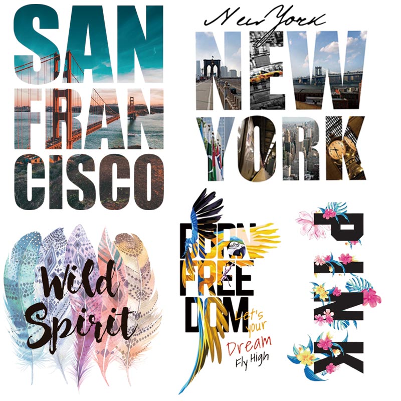 40 Styles Beautiful Letter Patches Iron-On Transfer For Clothing DIY A-Level