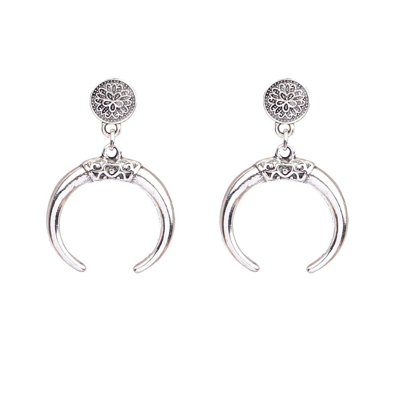 Open Ring Decor Dangling Drop Earrings Female Fashion Earrings Jewelry Gifts