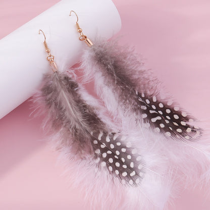 Feather Dangle Drop Earrings Women Charms Earring Fashion Creative Jewelry