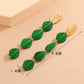 Green Beads Tassel Lady Cute Drop Earrings for Women Jewelry Girls Earrings