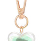 7 Colors Romantic Rose Flower Keychains Charms Transparent Eternal Flower Key